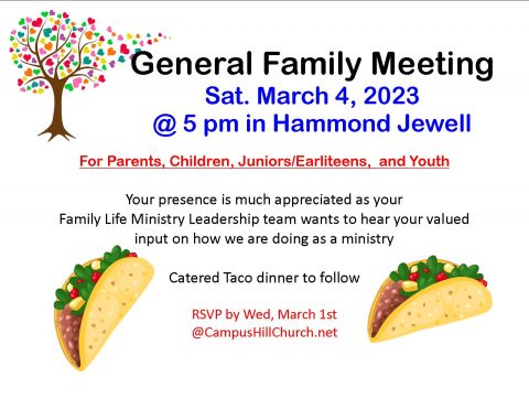 General Family Meeting Registration